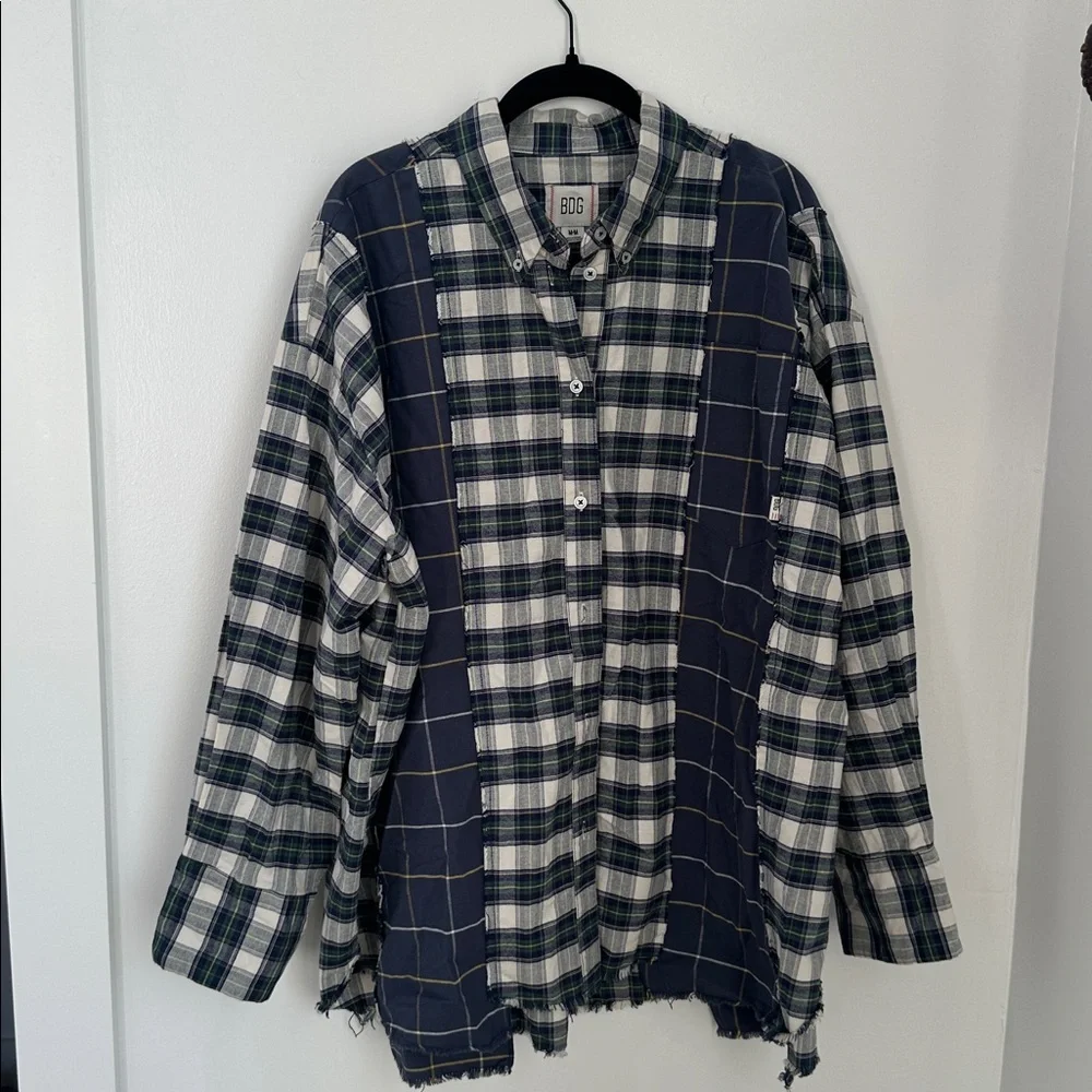 BDG Urban Outfitters Spliced Dad Button-Down Shirt - Picture 3 of 6